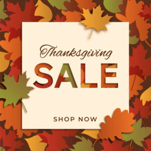 Thanksgiving discount sales banner